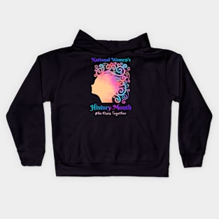 National Women's History Month Womens History Month 2024 Kids Hoodie